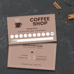 Visita Cartão de Fidelidade para Compro de Café