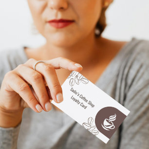 Visita Cartão de Fidelidade Personalizado para Cafeteria 