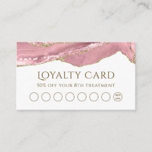 Visita Cartão de Fidelidade Pink Blush Agate