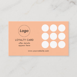 Visita Cartão de fidelidade simples para logotipos de pês