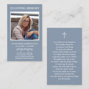 Visita Cartão de Funeral com Foto Memorial Clássica