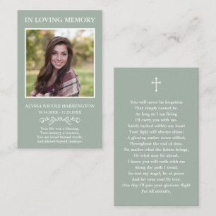 Visita Cartão de Funeral com Foto Memorial Clássica