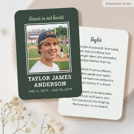 Visita Cartão de Funeral de Simpatia Memorial Moderno Fot