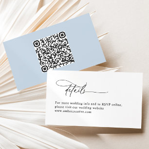 Visita Cartão de gabinete de casamento de código QR moder