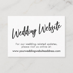 Visita Cartão de Gabinete de Site de Casamento de Script 