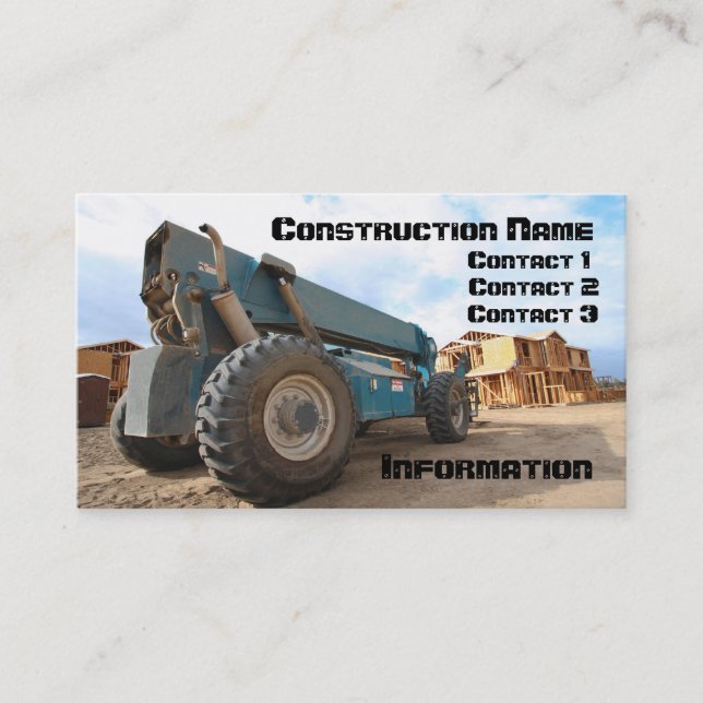 Visita Cartão de indústria da construção (Frente)
