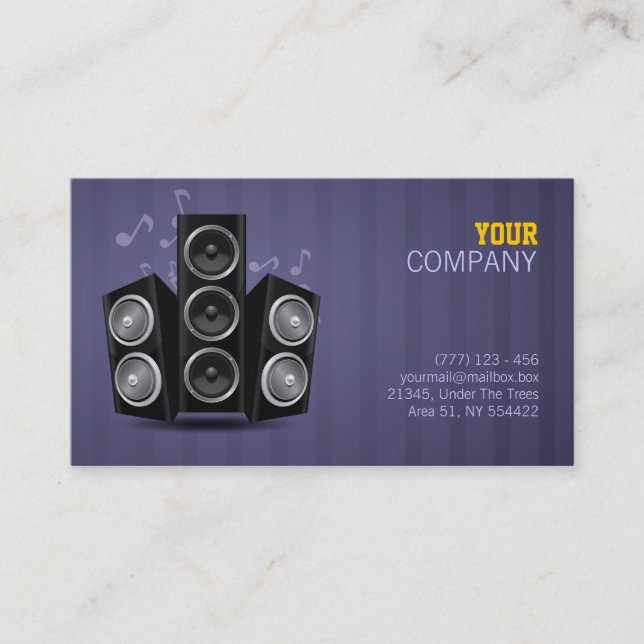 Visita cartão de indústria musical (Frente)