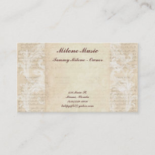 Visita Cartão de indústria musical