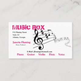 Visita Cartão de indústria musical