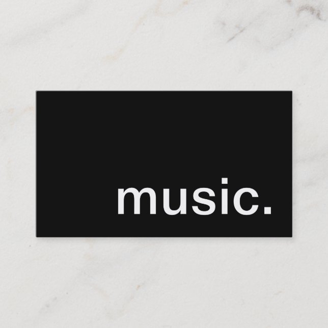 Visita Cartão de indústria musical (Frente)