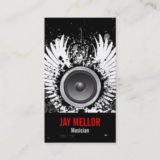 Visita Cartão de indústria musical do Grunge (Frente)