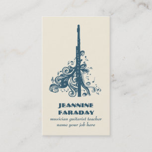 Visita cartão de indústria musical instrumental da flau