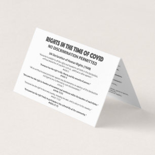 Visita Cartão de Informação sobre Direitos Humanos "Se