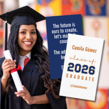 Cartão de Informações Personalizado para Graduado