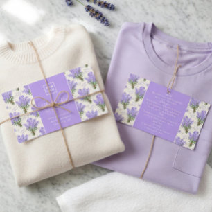 Visita Cartão de Instruções de Cuidado Lavanda Elegante