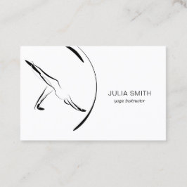 Visita Cartão de instrutor de ioga com duas poses de ioga