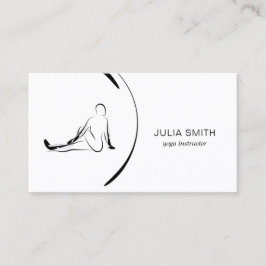 Visita Cartão de instrutor de ioga com duas poses de ioga