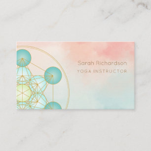 Visita Cartão de Instrutor Yoga Editável