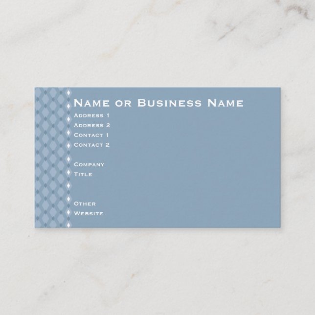 Visita Cartão de inverno de aço azul (Frente)