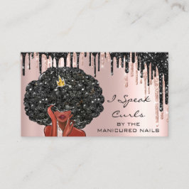 Visita Cartão de Lealdade 10 Punch Curly Hairdresser Crow