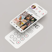 Cartão de Lealdade Branca do Instagram Tech Artist