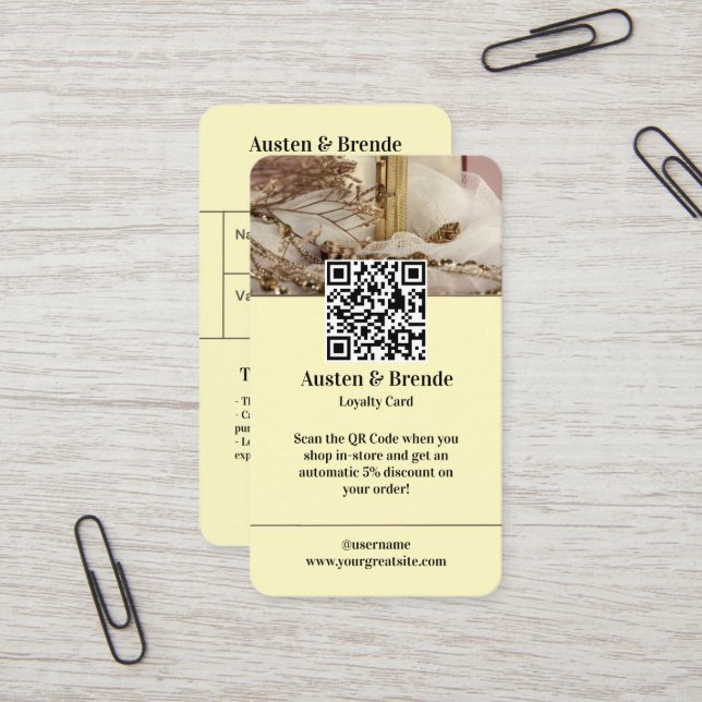 Visita Cartão de Lealdade Brown para Cinzas Cinzas - Cent (Frente/Verso In Situ)