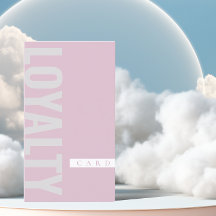 Cartão de Lealdade Girly Pink e Cinza