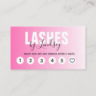 Visita Cartão de Lealdade Lashes Makeup Beauty Salon Pin