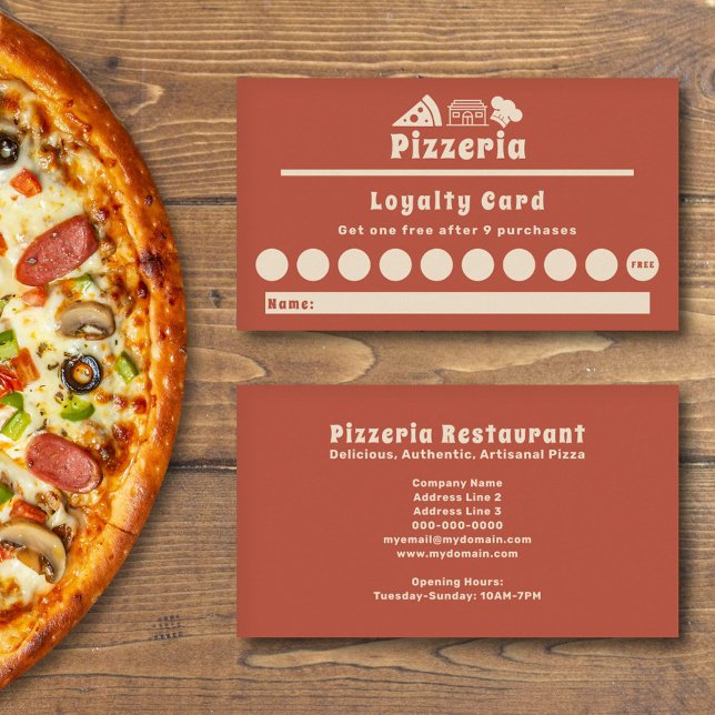 Visita Cartão de Lealdade Pizzeria (Pizzeria Loyalty Card)