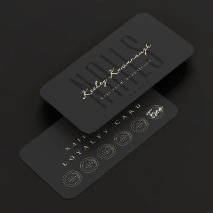 Visita Cartão de Lealdade Preto Punch-Punch, Técnico Arti