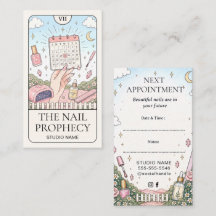 Cartão de Lembrete de Consulta de Tarot de Salão d