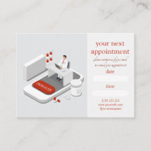 Cartão de Lembrete de Consulta Médica Online Moder