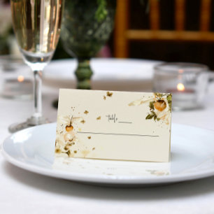 Visita Cartão de lugar de mesa de casamento Flor silves