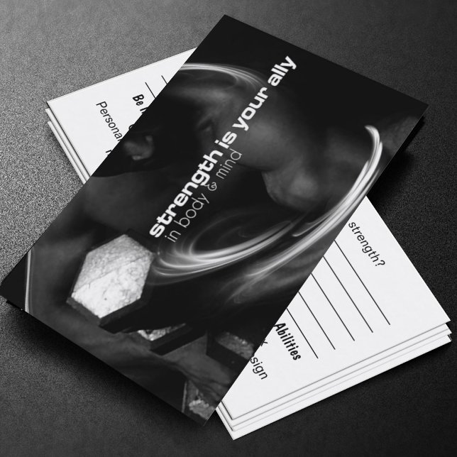 Visita Cartão de Manipulação de Treinamento de Força (Strength is your ally in body and mind coaching cards)