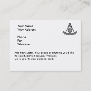 Visita Cartão de mestrado passado