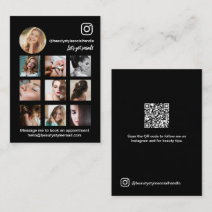 Visita Cartão de Mídia Social Moderna com código QR