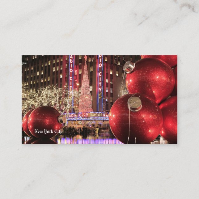 Visita Cartão de Natal NYC - Nova York (Frente)