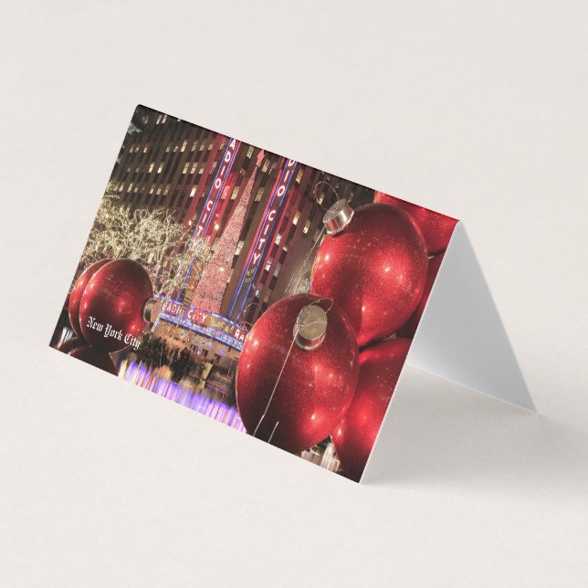 Visita Cartão de Natal NYC - Nova York (Frente)