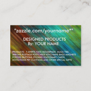 Visita CARTÃO de NEGÓCIO zazzle.com/yoourname* de ZAZZL