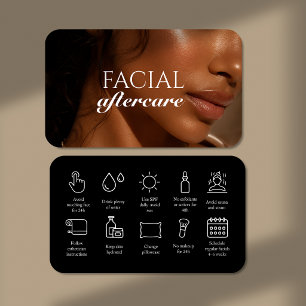 Visita Cartão de Negócios de Cuidados Pós-Faciais Fotográ