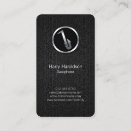 Visita Cartão de negócios de Grunge do Ícone Saxofônico S