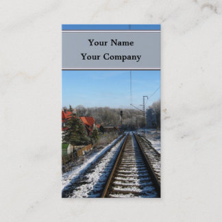 Visita cartão de negócios de inverno ferroviário