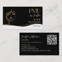 Visita Cartão de negócios de Luxo Preto & Ouro PMU