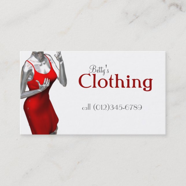 Visita cartão de negócios de moda (Frente)