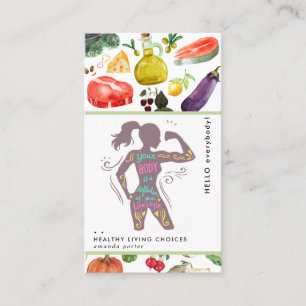 Visita Cartão de Negócios de Nutrição