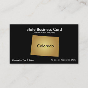 Visita Cartão de Negócios do Estado do Colorado Metálico