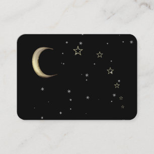 Visita Cartão de Negócios Estrela Cadente Lua Estrelas Es