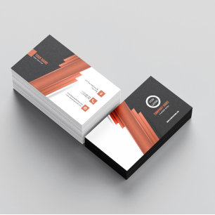 Visita Cartão de Negócios Marrom Elegante