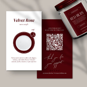 Visita Cartão de Negócios QR com Amostra de Cheiro de Vel