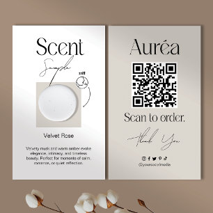 Visita Cartão de Negócios QR de Amostra de Aroma de Vela